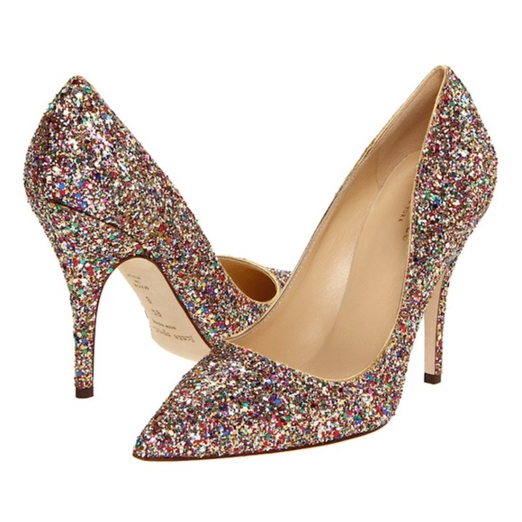 kate spade Shoes - Kate Spade Rainbow Glitter Heels size 6.5-NEW